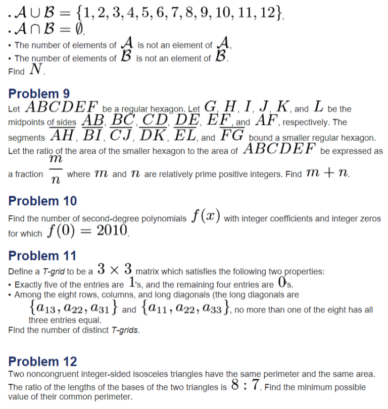 2010年AIME II 真题及答案 - American Mathematics Competitions