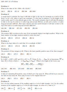 2024年AMC10/12考试真题公布！免费开放下载！ - American Mathematics Competitions